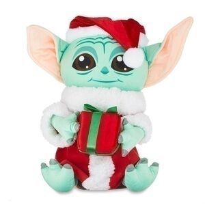 NWT. STAR WARS 20” Holiday Greeter Grogu in Santa Costume